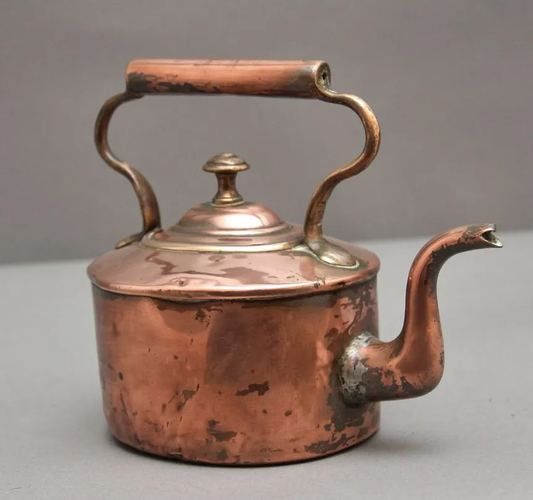 Antique copper kettle